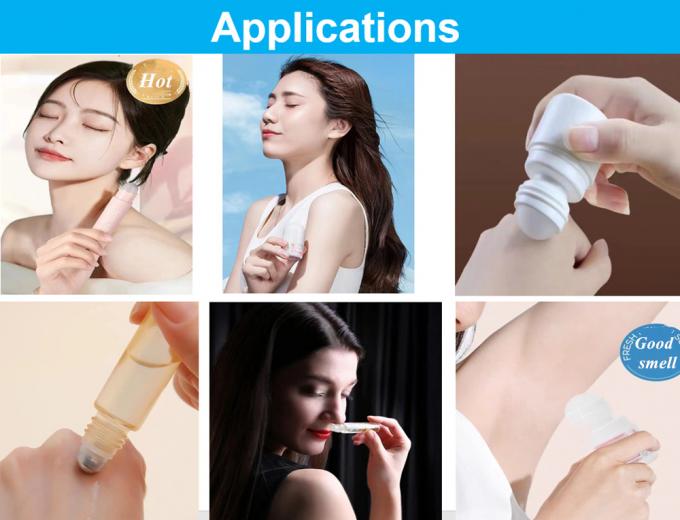 Unique Shape S Curved Shape Round Bottom Black Lip Tint Roller Bottle Perfume Container Lip Gloss Roll on 50ml Plastic Roll on Bottle