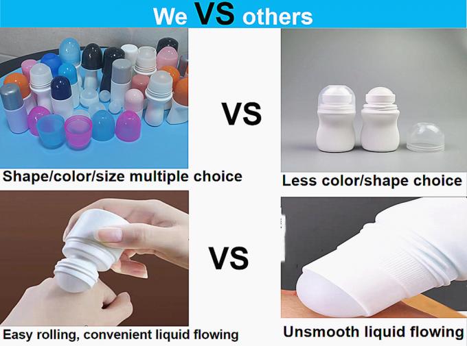 Unique Shape S Curved Shape Round Bottom Black Lip Tint Roller Bottle Perfume Container Lip Gloss Roll on 50ml Plastic Roll on Bottle