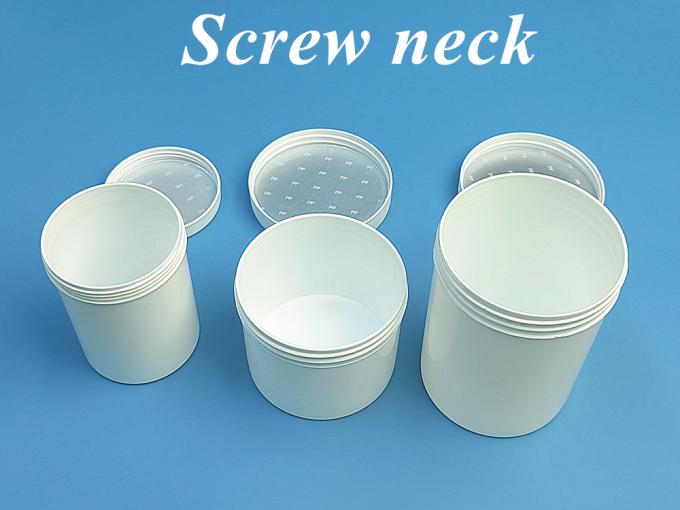Wholesale Cosmetic Food Packaging 150ml 250ml 500ml White Black Blue PP Plastic Cosmetic Cream Jar with White Screw Cap