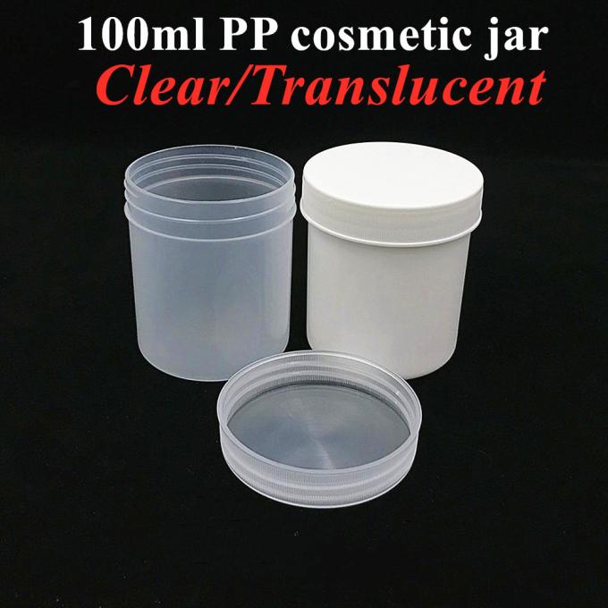 Wholesale Cosmetic Food Packaging 150ml 250ml 500ml White Black Blue PP Plastic Cosmetic Cream Jar with White Screw Cap