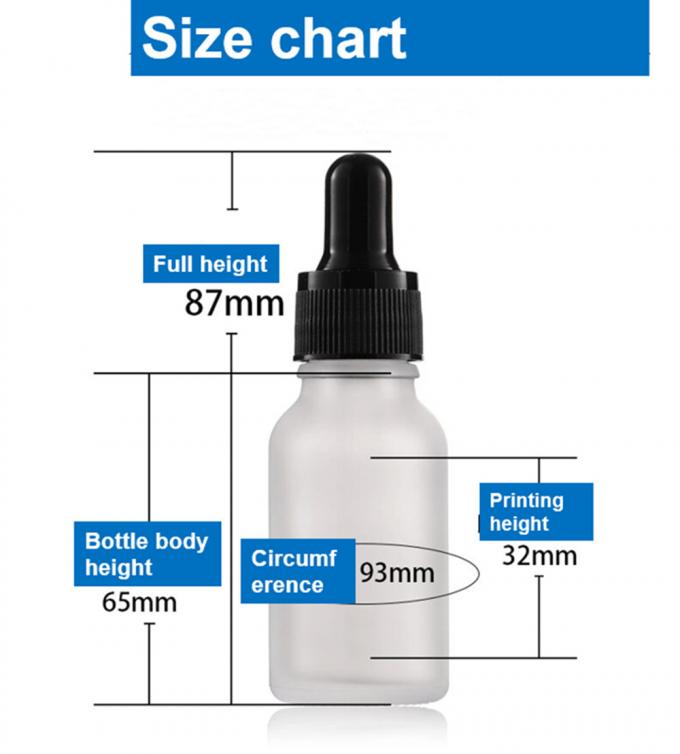 5ml 20ml 30ml 50ml White Frosted Glass Serum Hair Oil Bottle Gold Dropper Black Dropper Essential Oil Bottle