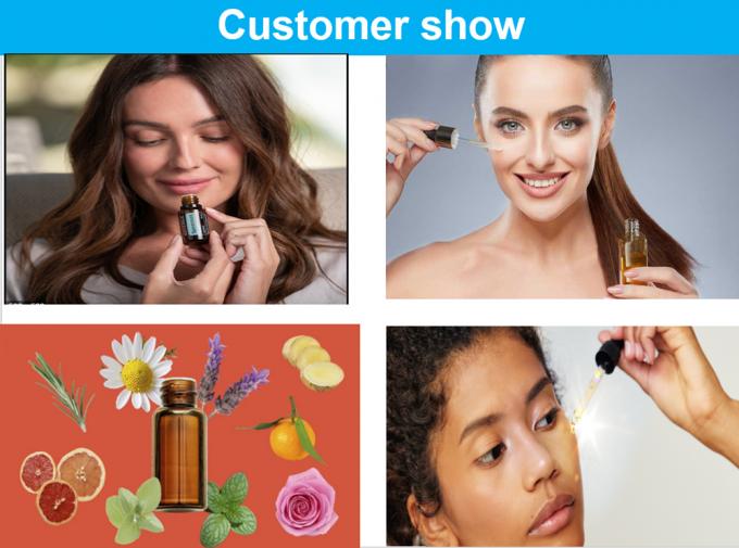 Wholesale Cheap Luxury Empty 5ml 10ml 15ml 20ml 30ml 50ml Essential Oil Bottle White Frosted Black Cap Dropper Glass Bottle