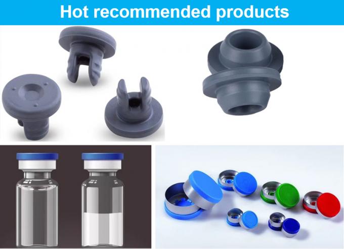 13mm 20mm 28mm 32mm Grey Silicon Medical Glass Injectable Vial Closures Butyl Rubber Stopper