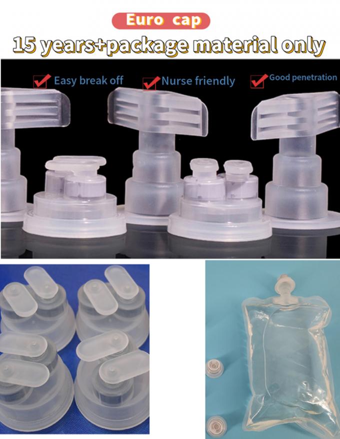32mm Medical Infusion Bottle Non PVC Soft Bag PP Double Foldable Infusion Cap