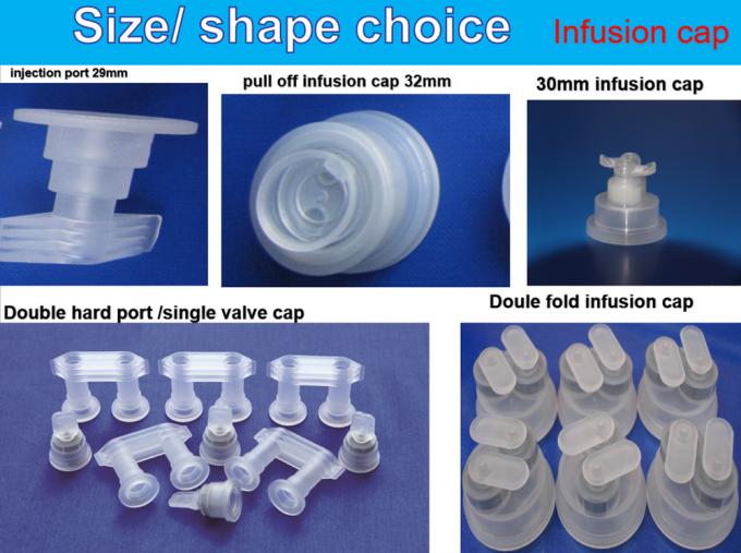 32mm Medical Infusion Bottle Non PVC Soft Bag PP Double Foldable Infusion Cap
