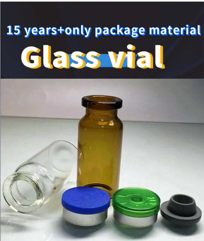 Pharmaceutical 5ml 10ml Empty Amber Clear Injection Tubular Glass Vial Bottle with Butyl Rubber Stopper