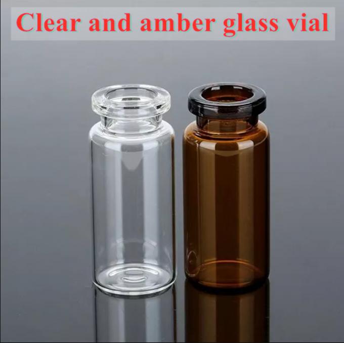 Pharmaceutical 5ml 10ml Empty Amber Clear Injection Tubular Glass Vial Bottle with Butyl Rubber Stopper
