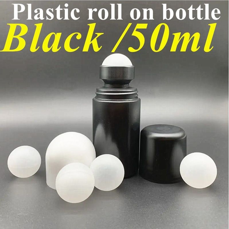 50ml Botol Plastik Deodorant Antiperspirant dengan Tutup Hitam