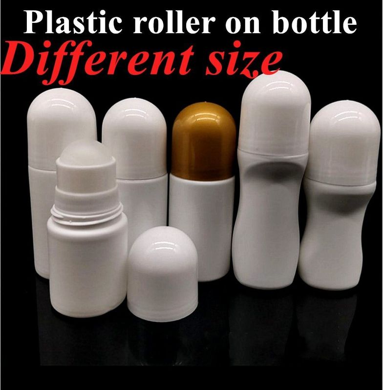 Empty 50ml Essential Oil Kosmetik Plastik HDPE Roller Bottle Deodorant Putih Roll pada Botol