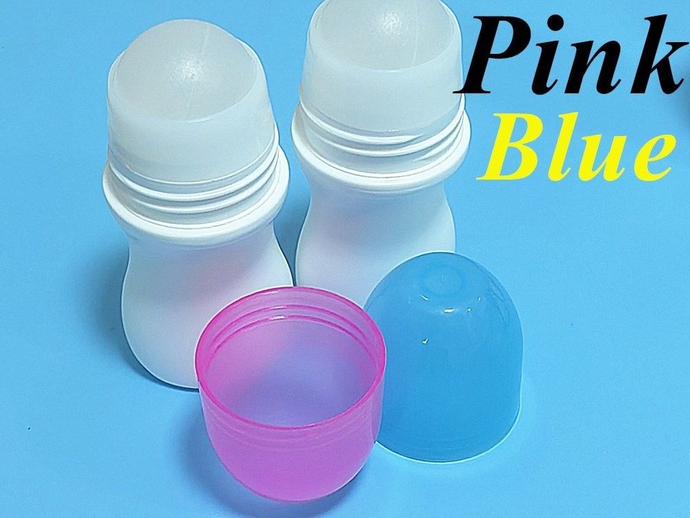 Empty 50ml Essential Oil Kosmetik Plastik HDPE Roller Bottle Deodorant Putih Roll pada Botol