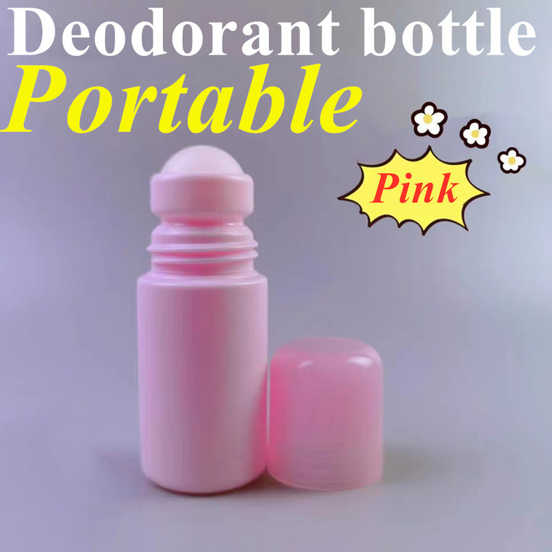 50ml 60ml minyak esensial bau tubuh Perawatan kulit ketiak Plastik HDPE Deodorant Antiperspirant Plastik Roll on Bottle