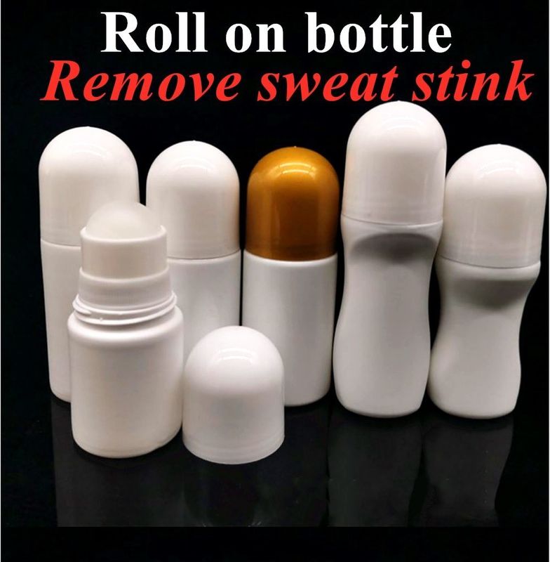 30ml 50ml 60ml Putih PE Plastik Deodorant Botol Kosong Isi ulang Roll pada botol untuk parfum Peluh roller pada botol