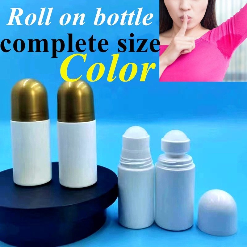 30ml 50ml 60ml HDPE Plastik Putih Plastik Deodorant Minyak Esensial Roll pada Botol dengan Roller Ball
