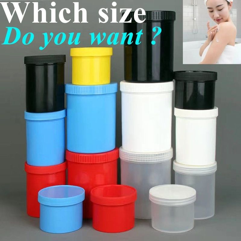 Kemasan Makanan Kosmetik 250ml 500ml Putih Hitam Biru PP Plastik Botol Krim Kosmetik Plastik