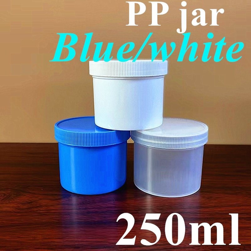 12oz 16oz 6oz 8oz 150ml 250g 500g Putih Bening Hitam Merah Biru Bulat Mulut lebar PP plastik Botol salep kosmetik