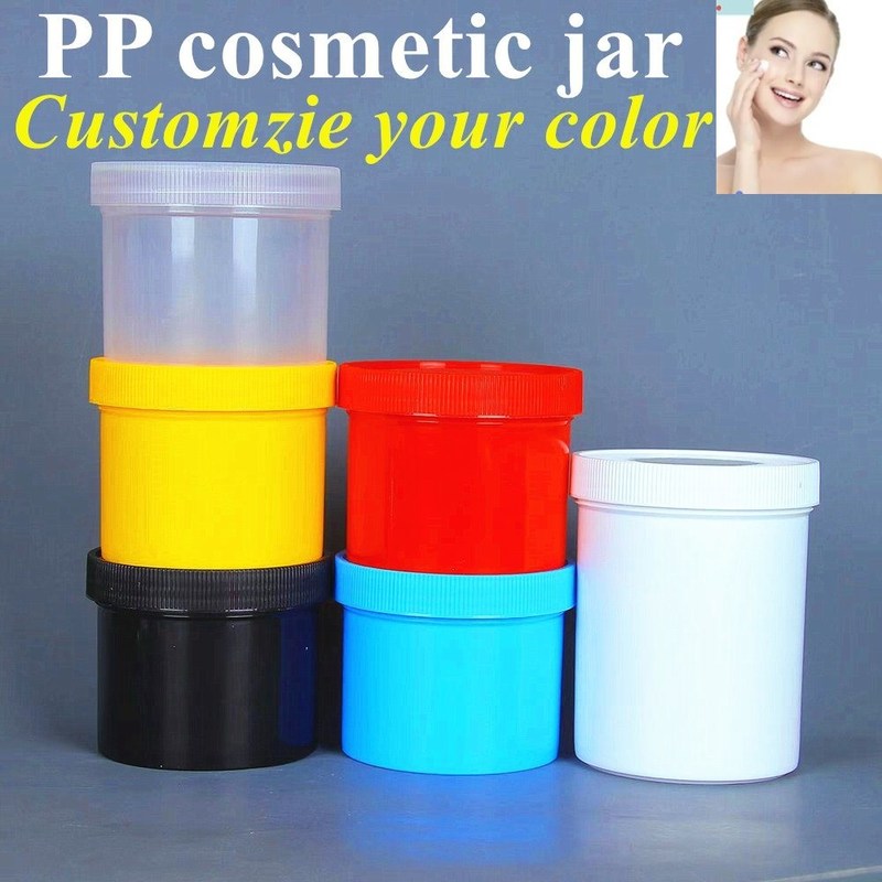 5oz 8oz 17oz Putih Hitam Biru Merah Kemasan Kosmetik Krim Plastik Wadah PP Plastik Beauty Cream Jar