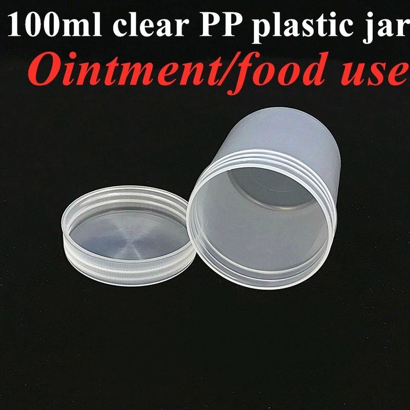 250ml 8oz 500ml 950ml 1000ml PP Plastik Kosmetik Bening Translucent Putih Pot Plastik Salep Cream Jar dengan Screw Cap