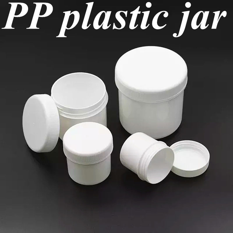 250ml 8oz 500ml 950ml 1000ml PP Plastik Kosmetik Bening Translucent Putih Pot Plastik Salep Cream Jar dengan Screw Cap