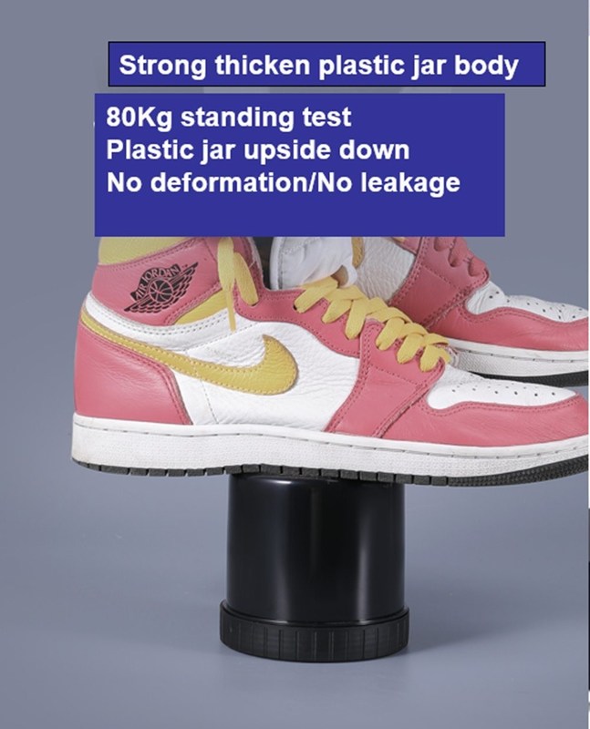 16oz Hitam Putih PP Cosmetic Jar 250ml 500ml 1000ml Kosmetic Empty Container botol kosmetik