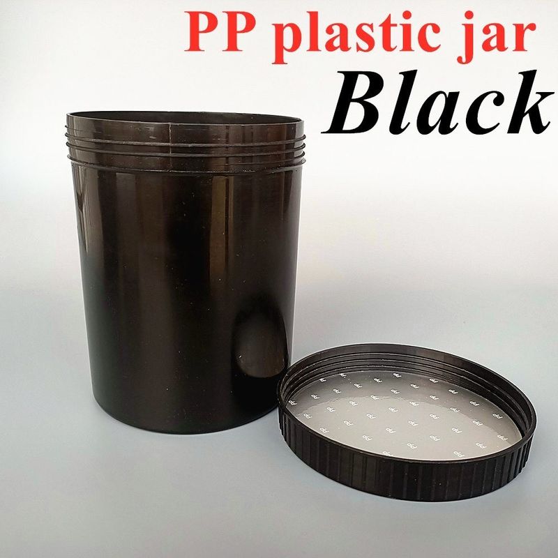 Eco Friendly Hitam Putih PP Cosmetic Jar 250g 500g 1000g Plastic Cream Jar jar kosmetik