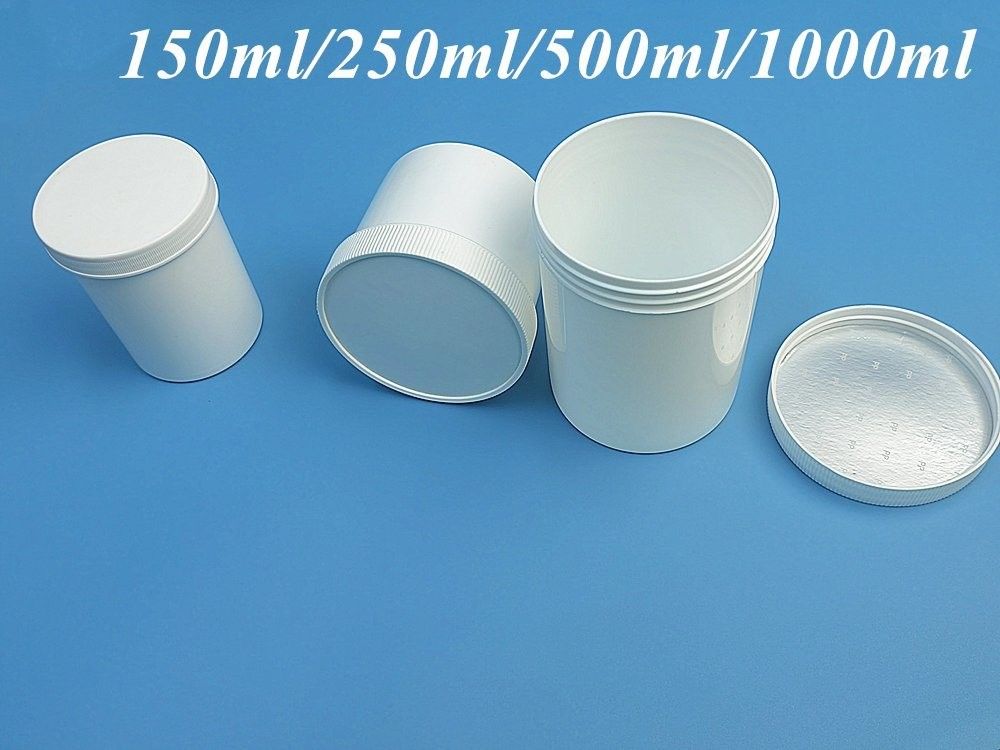 Eco Friendly Hitam Putih PP Cosmetic Jar 250g 500g 1000g Plastic Cream Jar jar kosmetik