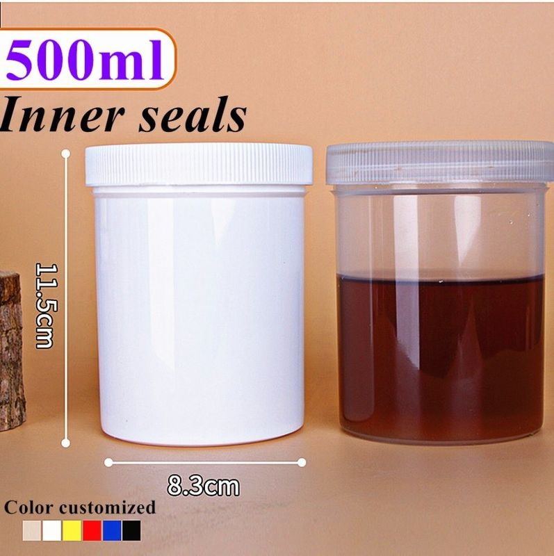 Benar Translucent Wide Mouth 250ml 500ml PP Plastic Cosmetic Jar Cosmetic Packaging Hair Wax Body Scrub jar kosmetik