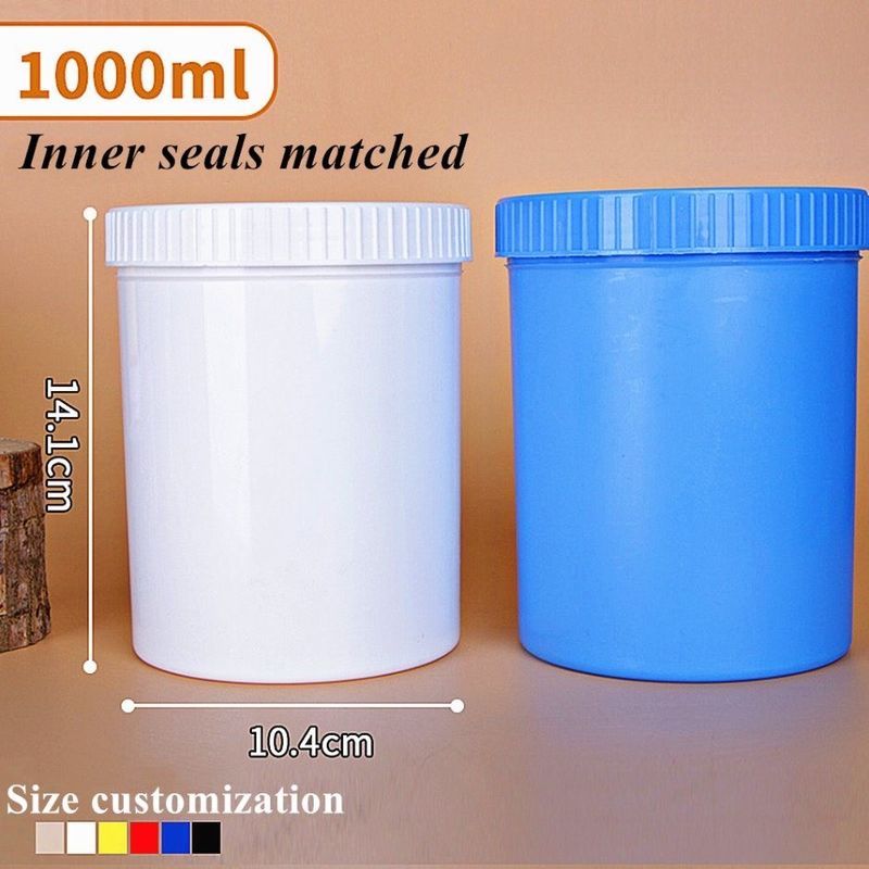 Kemewahan 150g 250g 500g 1000ml Kosmetik Kosmetik Putih Hitam Biru Lotion Wajah Tubuh Jelas Translucent PP Plastik botol krim