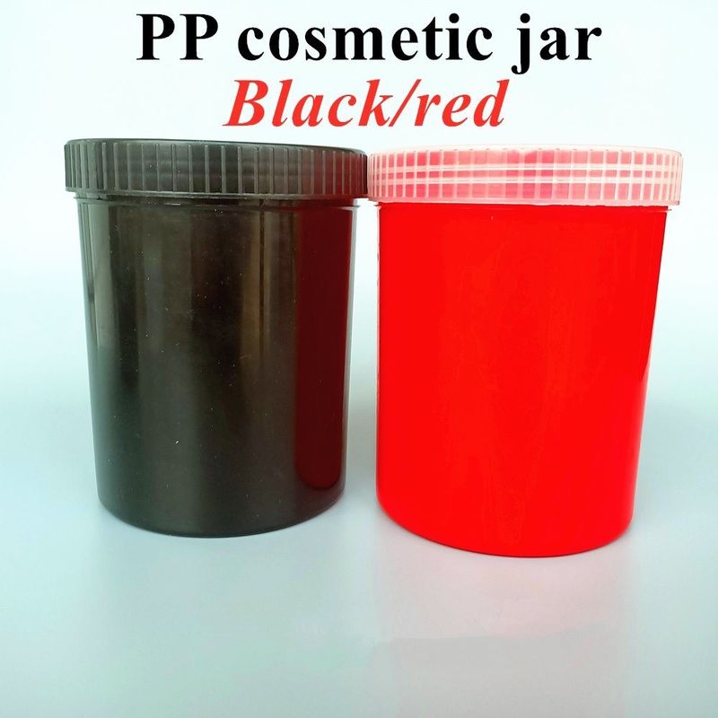 Putih Merah Hitam Plastik PP kosmetik kecantikan Make up Botol Skincare Cream Jar 150g 250g 500g Badan wajah PP kosmetik jar
