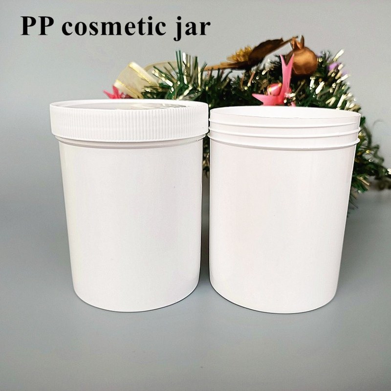 150g 250g 500g Putih Biru Hitam Ramah Lingkungan Plastik PP Screw Lid Desain Kosmetik Wajah Tubuh Salep Plastik Cream Jar