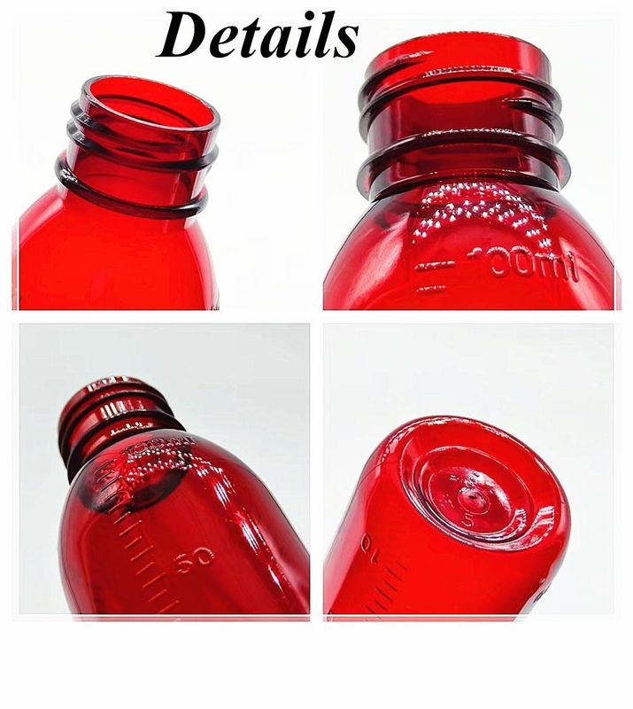 3oz 4oz Amber Sirup Botol Kaca dengan 28mm leher Plastik Sirup Batuk Farmasi Botol untuk Cairan Oral