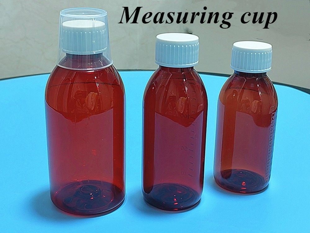 3oz 4oz 5oz Pet Pharmaceutical Container Amber Round Farmasi Medicine Oral Botol Sirup Cairan