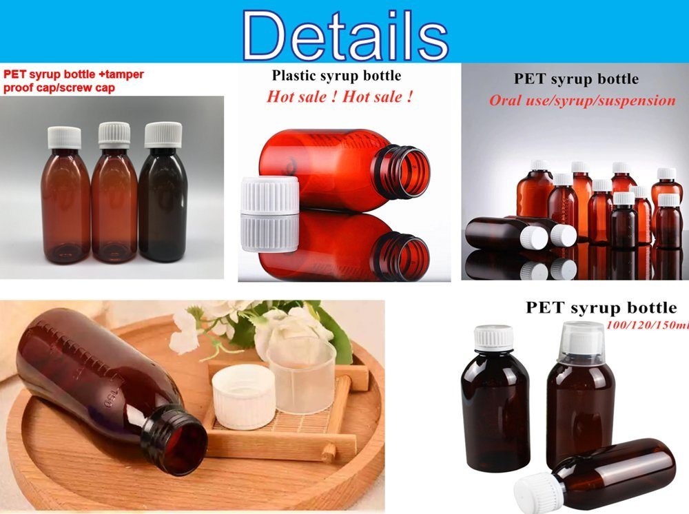 Botol Sirup Hewan 100ml 120ml Brown Dengan Tutup Sekrup CRC Untuk Cairan Oral