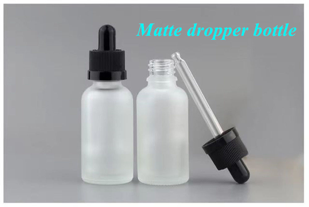 1oz 2oz 5ml 10ml 15ml 20ml 30ml 50ml Kosong Serum Perawatan Kulit Minyak Esensial Wajah Penggunaan tangan Botol Dropper Kaca Frosted Putih