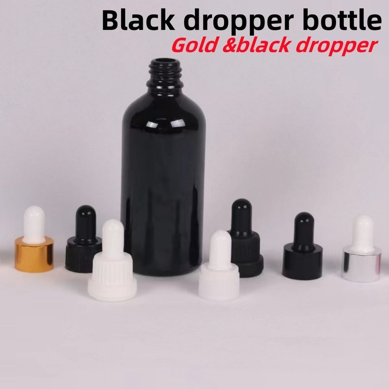 10ml 20ml 30ml 50ml Botol Dropper Kaca Hitam Botol Minyak Esensial Botol Kaca Botol Kaca dengan anti anak