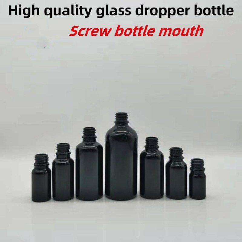 5ml 10ml 15ml 20ml 30ml 50ml 100ml Botol Minyak Esensial Hitam Botol Dropper Kaca