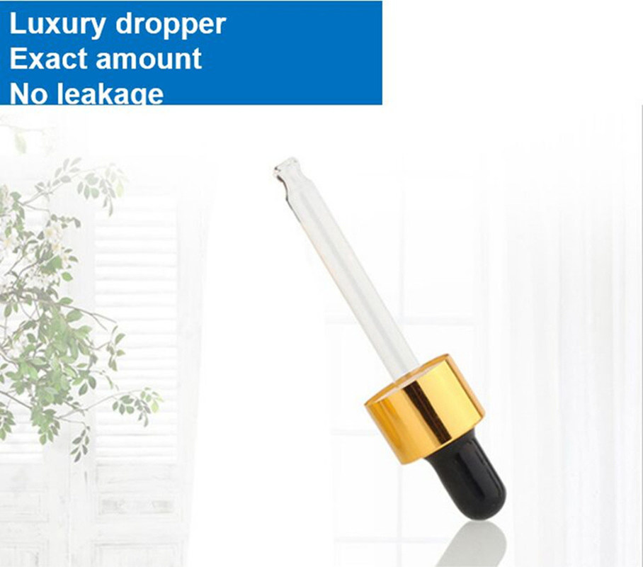 15ml 20ml 50ml 100ml mewah kosong Jelas Serum transparan rambut minyak esensial botol dropper kaca untuk perawatan kulit