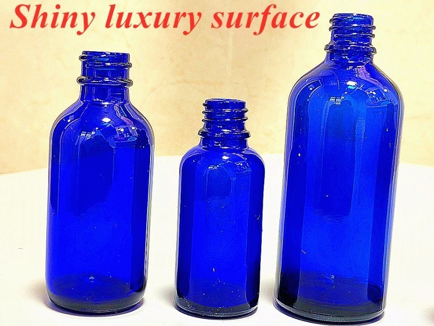 20ml 30ml minyak esensial serum perawatan kulit botol kemasan kosmetik Cobal Blue Glass Dropper Botol dengan Dropper