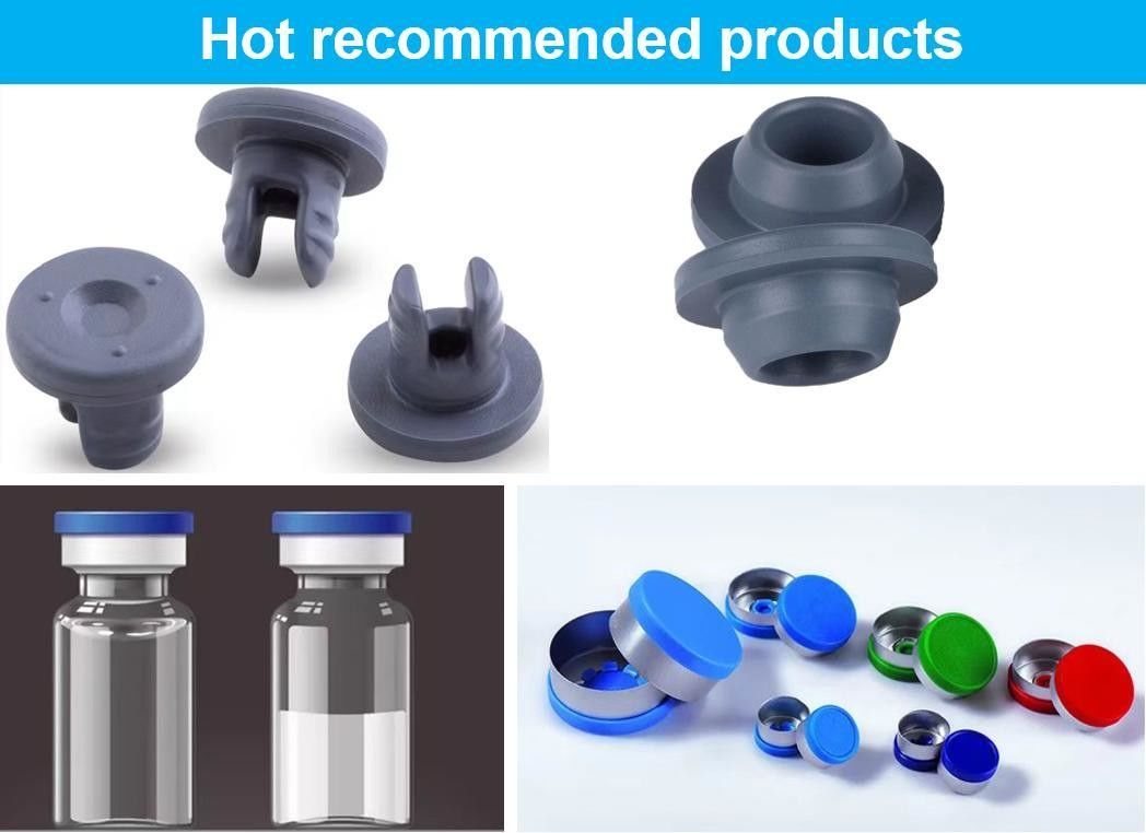 13mm 20mm 32mm Penggunaan Medis Biru Abu-abu Lyophilization Butyl Karet Tutup untuk botol kaca Botol Infusi Kaca