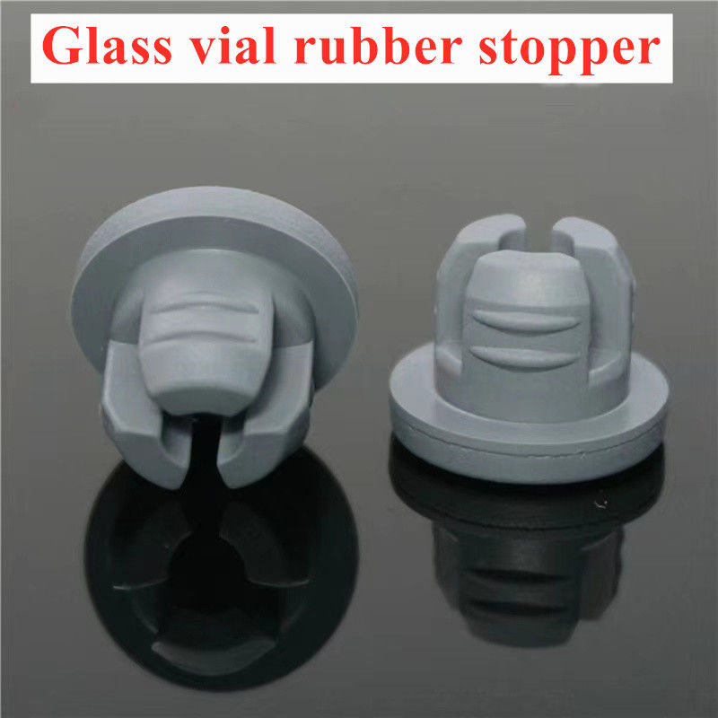 13mm 20mm 28mm 32mm Silikon abu-abu Kaca Medis Injeksi Tutup Vial Farmasi Butil Karet Stopper