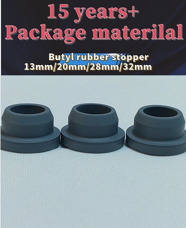 13mm 20mm 28mm 32mm Silikon abu-abu Kaca Medis Injeksi Tutup Vial Farmasi Butil Karet Stopper