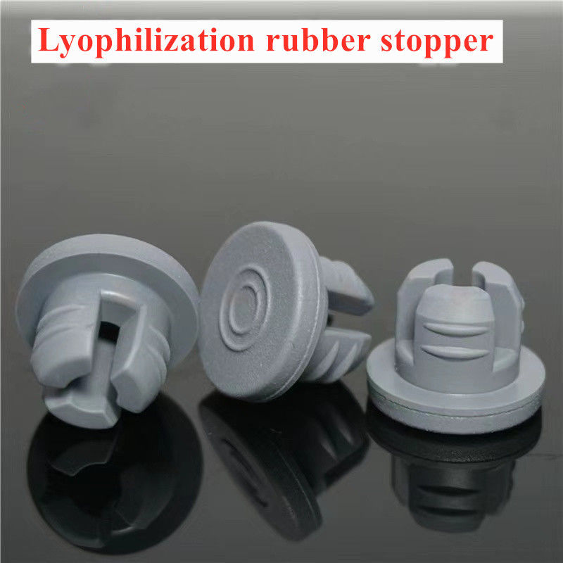 13mm 20mm 28mm 32mm Silikon abu-abu Kaca Medis Injeksi Tutup Vial Farmasi Butil Karet Stopper