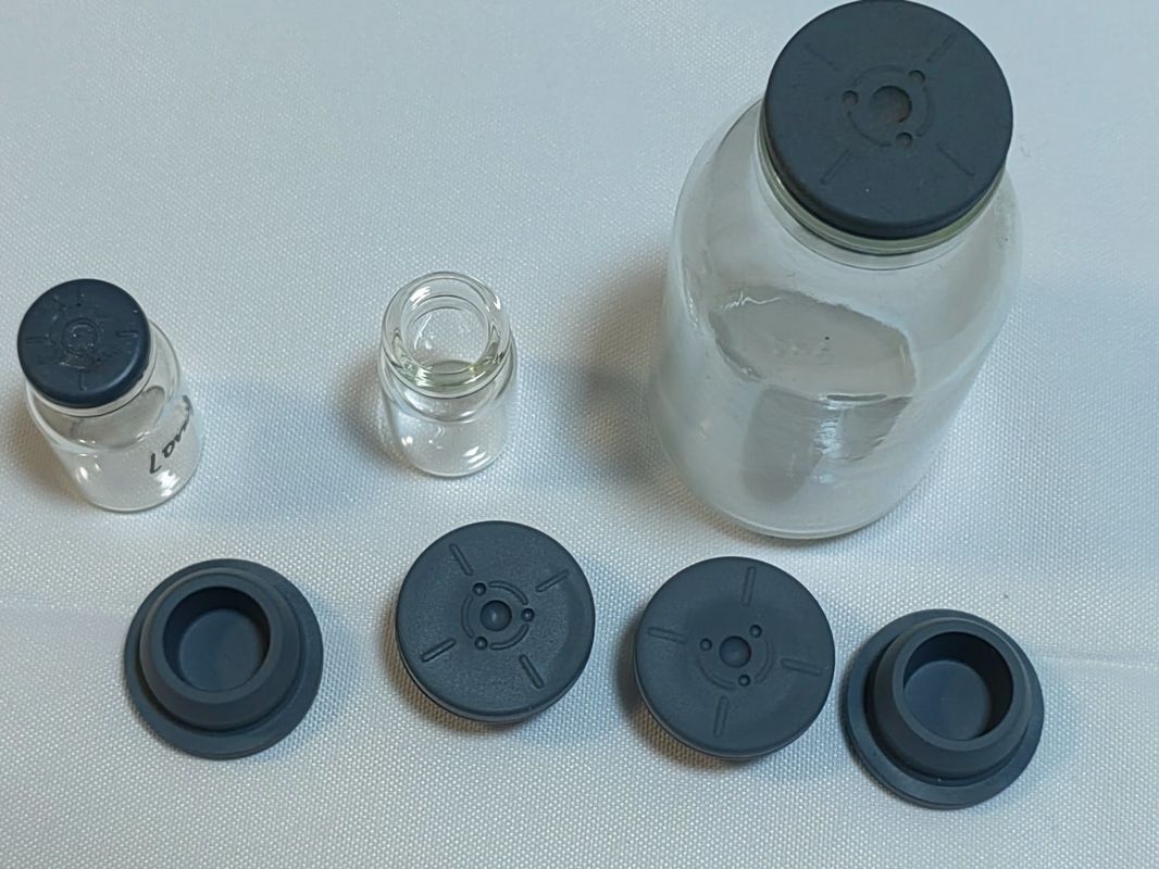 20mm 28mm 32mm Butyl Karet Stopper Penutupan Butyl Karet Stopper Farmasi untuk Vial Farmasi Botol Infus