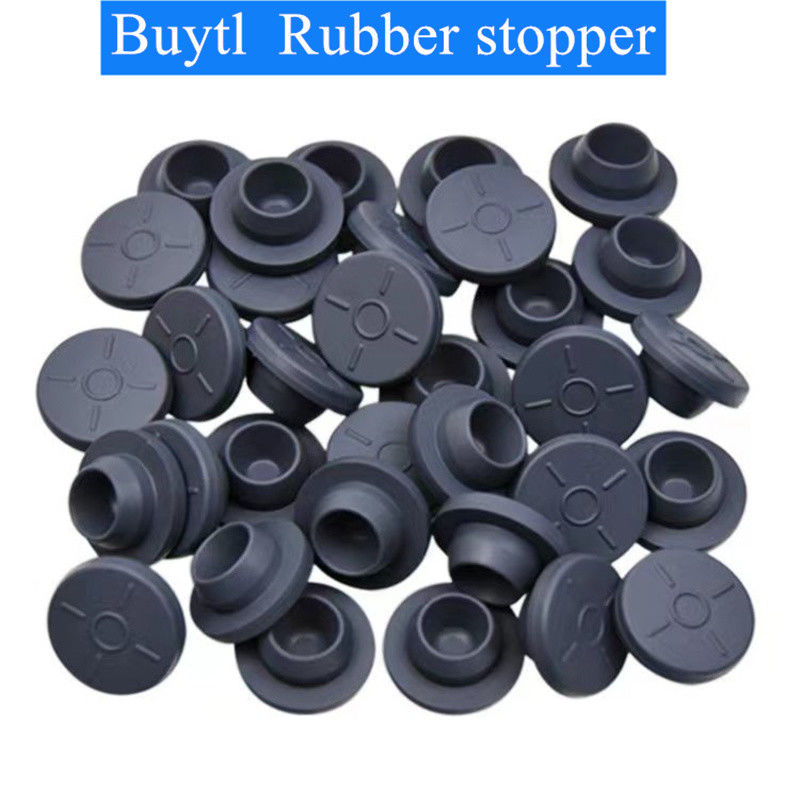 GMP Kepatuhan 13mm 20mm 23mm 28mm 32mm Steril bulat medis Butyl Karet Stopper untuk botol infus kaca
