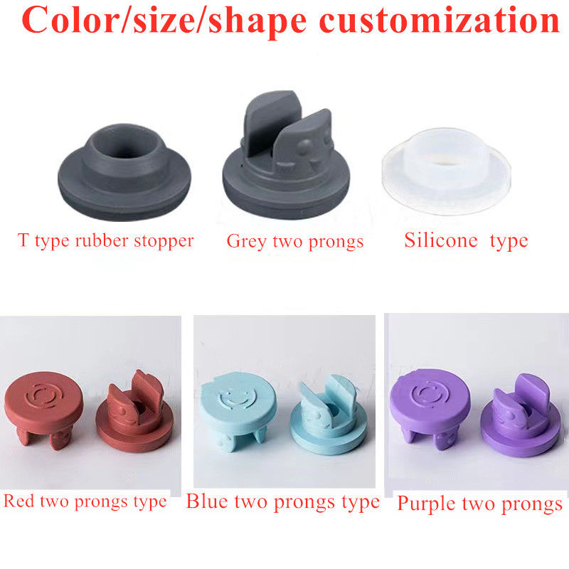 13mm 20mm 28mm Steril Medical Brominated Rubber Stopper untuk Kaca Vial Injeksi Botol Antibiotik