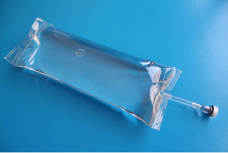 100ml 250ml 500ml Single Port Double Port Medical PVC Empty IV Infusion Bag dengan Stopper PVC IV fluid bag
