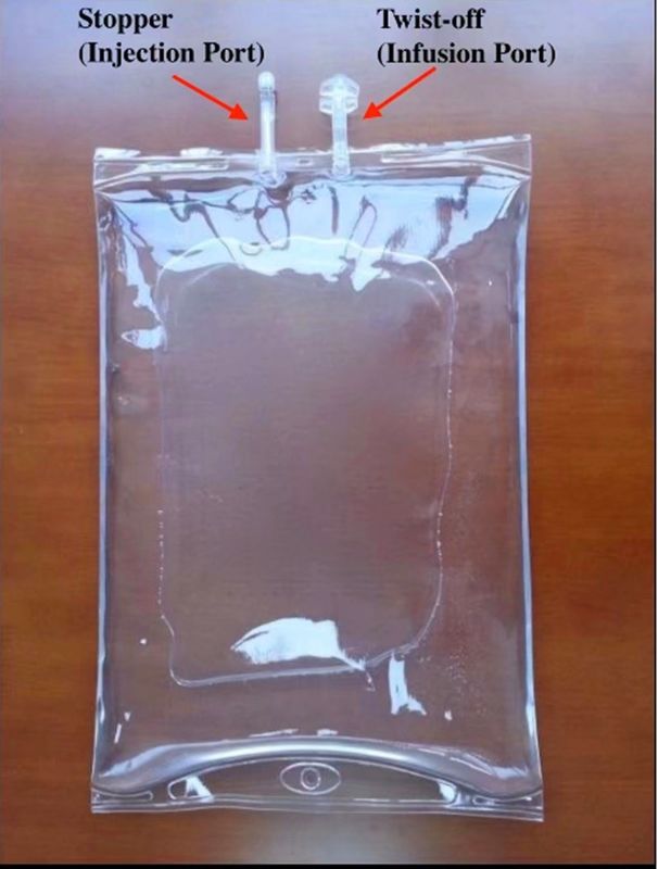 2000ml 3000ml 5000ml Butterfly Dual Port Twist Off Transfusion PVC Infusion Bag sekali pakai untuk hewan