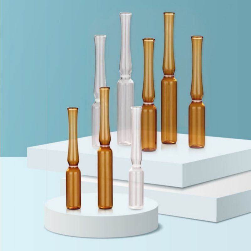 Farmasi 1ml 2ml 5ml 10ml ISO Formulir A B C D Ampul Kaca Medis Kosong Standar ISO untuk Obat Injeksi