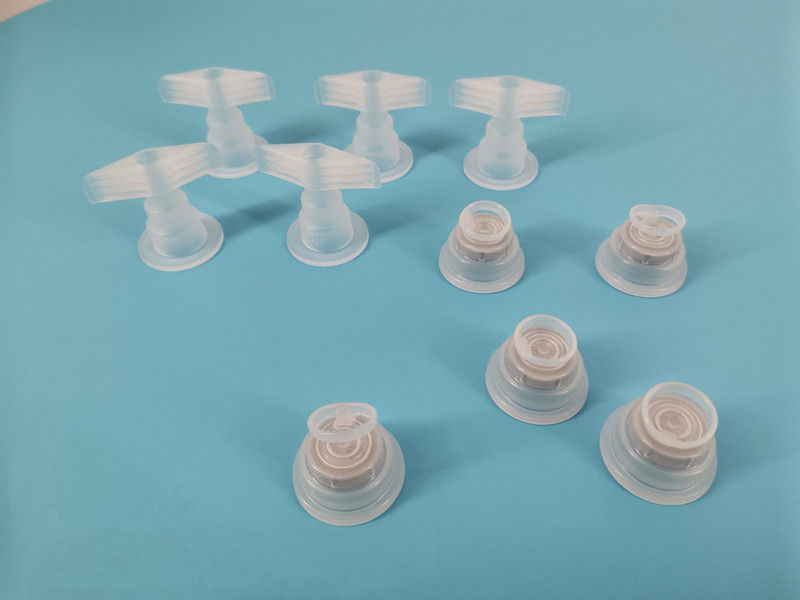 Double Foldable Single Valve Break Off Infusion Cap for Lvp PP Infusion Flask 30mm Euro Cap dengan Dua Kepala