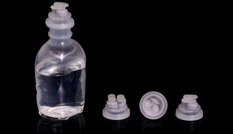 Double Foldable Single Valve Break Off Infusion Cap for Lvp PP Infusion Flask 30mm Euro Cap dengan Dua Kepala