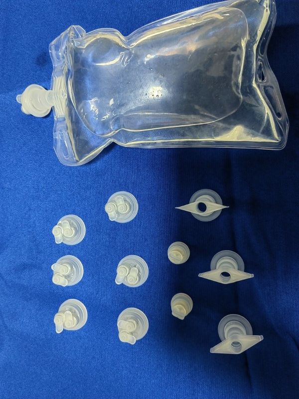 30mm 32mm 30mm Twin Flip Cap untuk kantong IV dan botol Cap infus sekali pakai untuk botol infus medis PP